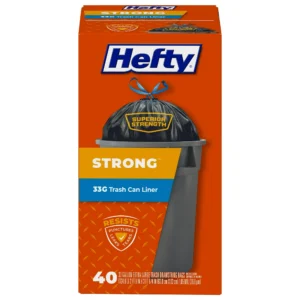 Hefty Strong Extra Large Trash Bags, 33 Gallon, 40 Count