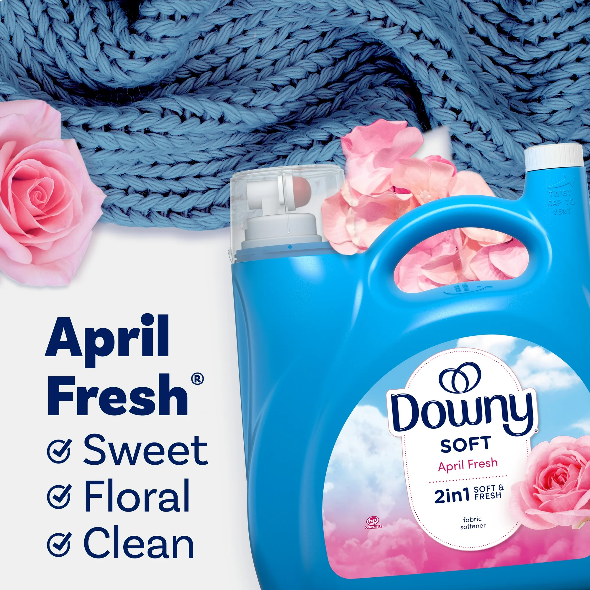 Downy Liquid Laundry Fabric Softener and Conditioner, April Fresh Scent, 140 fl oz, 190 Loads - Image 9