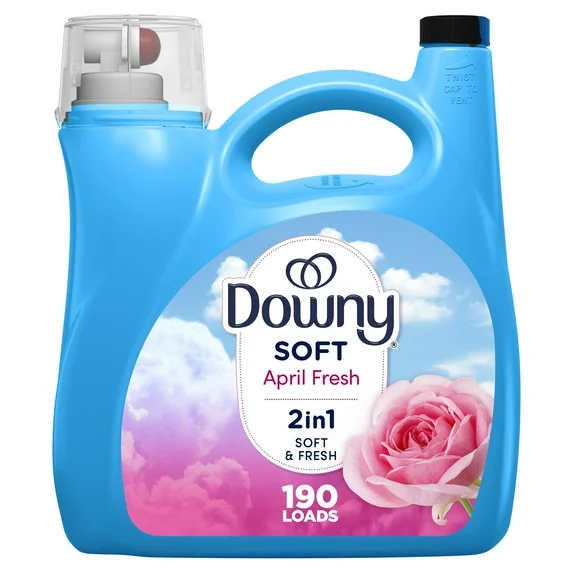 Downy Liquid Laundry Fabric Softener and Conditioner, April Fresh Scent, 140 fl oz, 190 Loads