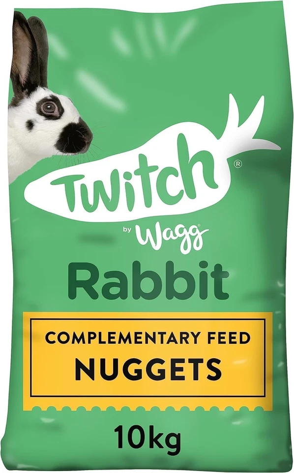 Wagg Twitch Rabbit Food 10kg - Complementary Feed Nuggets 10 kg (Pack of 1)